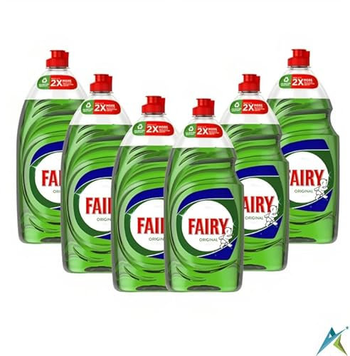 STAR FASHION GLOBAL LTD Fairy Original Spülmittel, hält 50 % länger, verbesserte Formel, Sparpackung (6 x 900 ml)