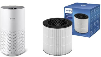 Philips Luftreiniger Smart 1000i Serie - Reinigt Räume bis zu 78 m² - Entfernt 99 & FY0293/30 Ersatzfilter für Luftreiniger, kompatibel mit AC0830/10, HEPA