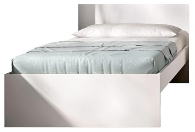 DEKIT GRUPO RIMOBEL TOP - Cama de 90X190 -Blanco - 67 x 95,8 x 194,8 cm