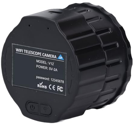 WiFi-teleskopokularkamera för Astronomi, 4MP Elektronisk Okularkamera för Astrofotografering och Fågelskådning, för 24 Mm-50 Mm Kikarsikte (128 GB)