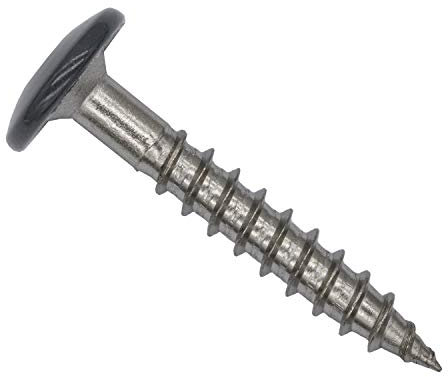 TWISTEC Trespo Vis de façade, de terrasse, à bois, vis à panneaux d'aggloméré en acier inoxydable - Bardage bois, Construction de façade (gris anthracite RAL7016, 4,8 x 32 mm)