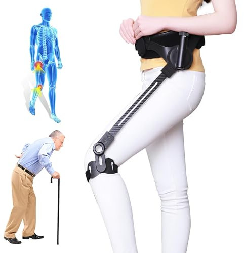 Esoscheletro bionico per Camminare, ausilio per la Riabilitazione delle Gambe, Leggero, Regolabile su 3 Livelli, per Adulti e Anziani (Lato Sinistro M)
