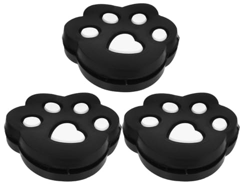GRIRIW Smorzatore per Racchetta da Tennis 3 Pezzi in Silicone a Forma di Zampa Nero Ammortizzatore di Vibrazioni per Tennis per Comfort al Braccio Accessorio Antiscivolo per Giocatori