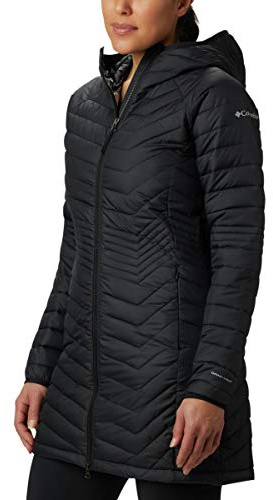 Columbia Powder Lite Mid , Chaqueta larga Mujer, Negro (BLACK), M