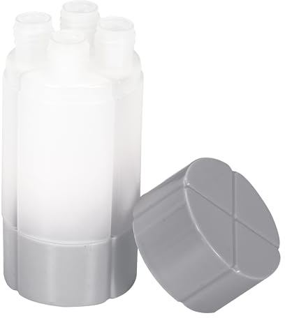 COSMETIC CLUB - SC29389, Flacon de Transport 60ml x4 pour Voyage et Trousse de Toilette, Accessoire Pratique et Facile d'entretien, Dimensions : 6 cm, Couleur : Blanc-Rose