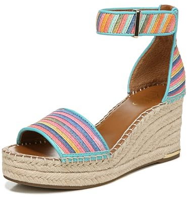 Franco Sarto Womens Clemens Jute Wrapped Espadrille Wedge Sandals St. Tropez Multi Stripe 8.5M