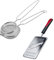 Westmark Nestbacklöffel, ø 10 cm + Wellen-/Gitterschneider Gallant, Rostfreier Edelstahl/Kunststoff, Silber/Schwarz/Rot, 124322E6