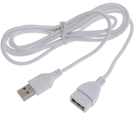 JSGHGDF Câbles d'extension USB blancs de 1,50 m – Câble d'extension USB 2.0 mâle vers A femelle pour clavier, souris,