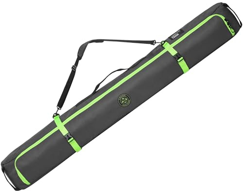 Tough Outfitters Ski Bag for Air Travel - Padded Ski Bags for Air Travel - Durable Luggage Case for Skis - Premium Snow Equipment Gear Carrier - 190 cm