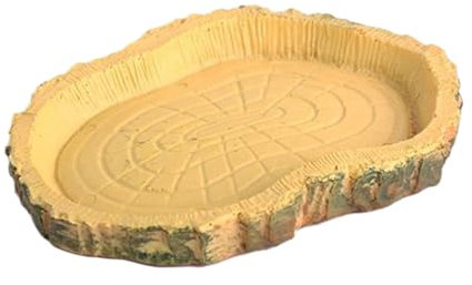 Gecko Futternapf – Flacher und flacher Reptiliennapf, lustiges Haustierzubehör, tragbarer Wassernapf für Zuhause, Aquarium, Aquarium