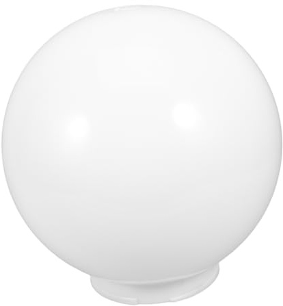 HIAKDOFT Pantalla De Repuesto Para Lámpara Esférica Acrílica 30 Cm Diámetro Color Blanco Leche Exterior Protección Para Jardín y Pared Accesorio Decorativo