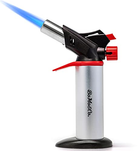 Blow Torch with Saftey Lock and Stand - Creme Brulee Torch - Butane Torch - Gas Torch - Kitchen Blow Torch - Blowtorch for Cooking - Butane Lighter Gas not Included BoMo&Co.