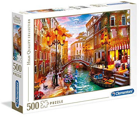 Clementoni 35063 Sonnenuntergang über Venedig – Puzzle 500 Teile ab 9 Jahren, buntes Erwachsenenpuzzle mit kräftigen Farben, Geschicklichkeitsspiel für die ganze Familie, schöne Geschenkidee