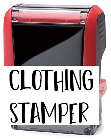 Pickled Stamps Clothing Stamp - 15 Font Options - Self-Inking Name Stamp - Up to 2 Lines Self Inking School Uniform Name Stamp