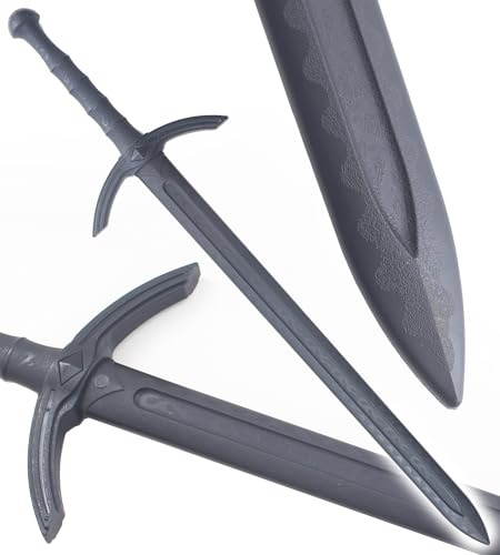 Epée Médiévale en Polypropylène Noir 104 cm - Epée d'Entraînement Combat de Frappe Haute Qualité Haut de Gamme