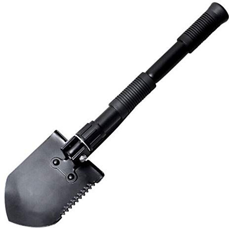 MXXHFC Portable Shovel Folding Multifunctional Shovel Outdoor Camping Tool Car Snow Shovel Non-slip Handle -4 In 1