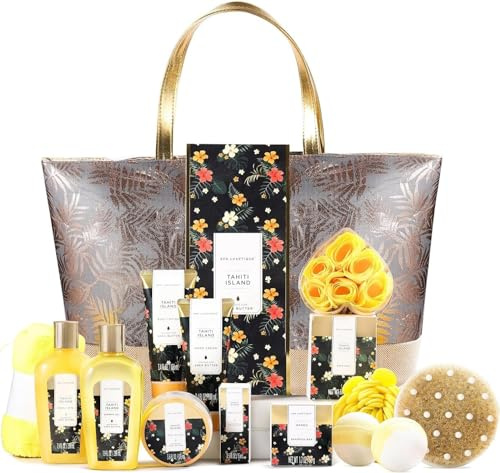 Alla hjärtans dag-presenter till henne-Spa Luxetique spa presentset, 15 st badpresentset med eterisk olja, bubbelbad, kroppssmör, födelsedagspresenter till kvinnor, skämma bort set för kvinnor present