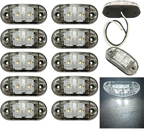 10 x LED Begrenzungsleuchten 24volt Positionsleuchten Anhänger LKW PKW Wohnwagen Wohnmobil Weiß Gelb E4