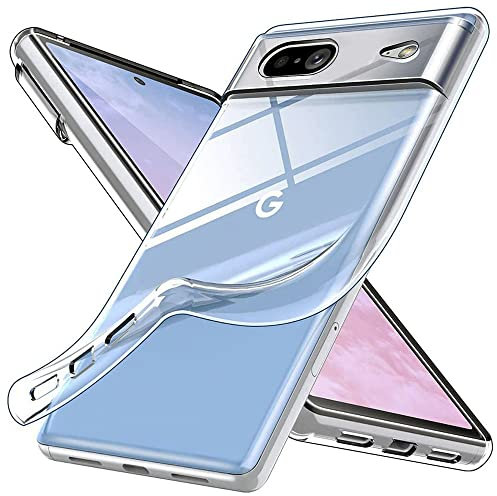 Oprimio Crystal Clear Case for Google Pixel 7a [Silicone Case] [%100 Clear] [German Material] [Ultra Thin] Clear Mobile Phone Case for Google Pixel 7a