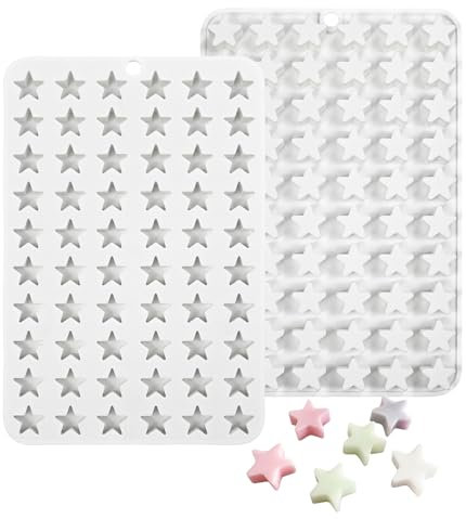 Molde de pastel de mousse de silicona pastelero postre Mousse bricolaje jabón de chocolate molde de vela, 60 agujeros estrella pequeña