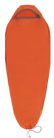 Sea to Summit - Reactor Fleece Schlafsack-Liner - Compact Mummy mit Kordelzug - Thermolite für Thermo-Boost - Geruchskontrolle - Ultra-Sil Packsack - Für Camping im Winter - Orange - 390 g