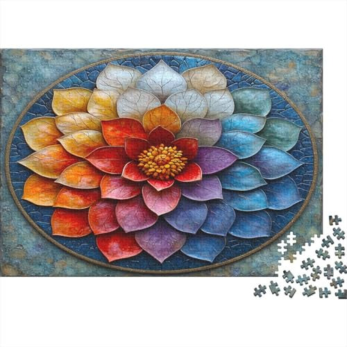 Mandalas Puzzle De 1000 Pièces pour Adultes Art Mandalas Cadeau pour Les Amants Ou Les Amis Aide À La Relaxation Multi Colour Challenge Puzzle Aide À La Relaxation 1000pcs (75x50cm)