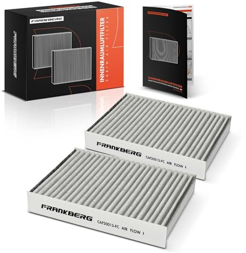 Frankberg 2x Filtro Aria Cabina Filtro Abitacolo Compatibile con Aygo B4 C1 II PA PS 108 Compatta Replace# 87139YZZ46,CU20013