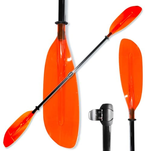 Justerbar kolfiber kajakpaddel, 1123 g, orange, låsmekanism, lätt och hållbar för kajakpaddling / kanotpaddling