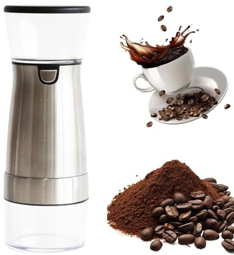 Grider de café électrique de 60 g - Pares en Acier Inoxydable pour Haricots et épices, broyage Fin réglable | Meuble de Cuisine à Domicile Polyvalent pour café, Poivre, Herbes