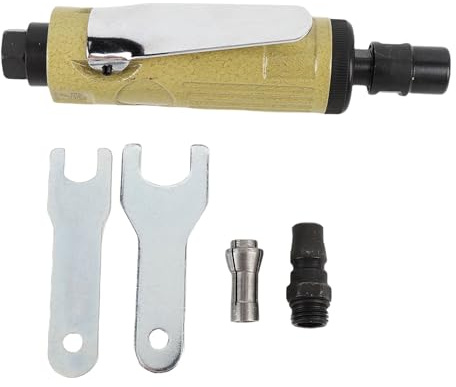 Spacnana 1/4 Pneumatisk Formslipmaskin, 25000 Rpm Rakt Luftdrivet Slipverktyg med 3 Mm 6 Mm Dubbla Spännhylsor, för Avgradning Av Metallträgummipolering