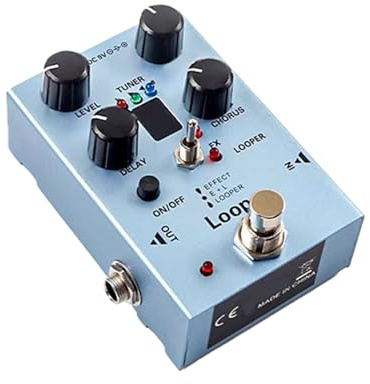 Pedal de efectos de guitarra eléctrica con luces LED, multiefecto, pedal de guitarra eléctrica para hogares, estudio, práctica, portátil, multiefectos, tabla de pedal de guitarra