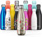 Proworks Edelstahl Trinkflasche | 24 Std. Kalt und 12 Std. Heiß - Vakuum Wasserflasche - Isolierflasche für Sport, Laufen, Fahrrad, Yoga, Wandern und Camping - 350ml - Gold - Margerite