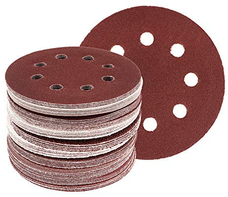 120 Blatt Exzenter-Schleifpapier 125mm 8-Loch Körnung 40/60/80/120/180/240 | Schleifscheiben mit Klettverschluss Schleifmittel Rund Exzenter-Schleifer Schleifpapier-Set Holz, Metall, Edelstahl, Lack