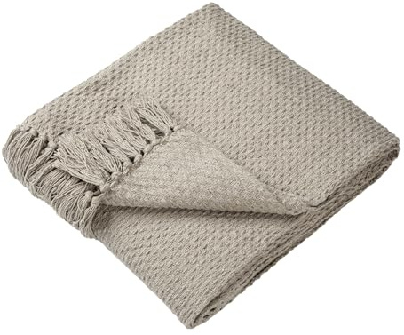 Drift Home - Hayden Überwurf aus 100% recycelter Baumwolle, 130 x 180 cm, naturfarben, Natur