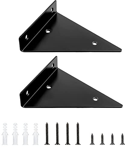 Regalhalterung, 2 Stück,Dreieckig Unsichtbar Eisen Strapazierfähig, Wandmontage Schwimmende Halterung für Regale in Küche, Arbeitszimmer, Garten,130 x 140 mm