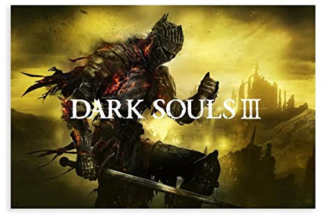 Dark Souls 3 Spiel 2 Leinwand-Poster, Wandkunst, Dekor, Druck, Bild, Gemälde für Wohnzimmer, Schlafzimmer, Dekoration, Rahmen: 30 x 45 cm