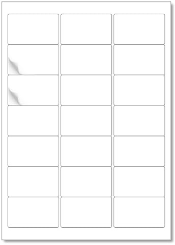 L LIKED A4 Self Adhesive Address Labels, 21 Label Per Sheet, 30 Sheets, Printable Sticker Paper for Laser & Inkjet Printer (630 Labels)