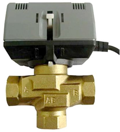 alfa-pool Motorventil MS 3 Wege 1 IG DN25 230V Endschalter für Solar-, Schwimmbad- und Heizungsanlagen, 253140