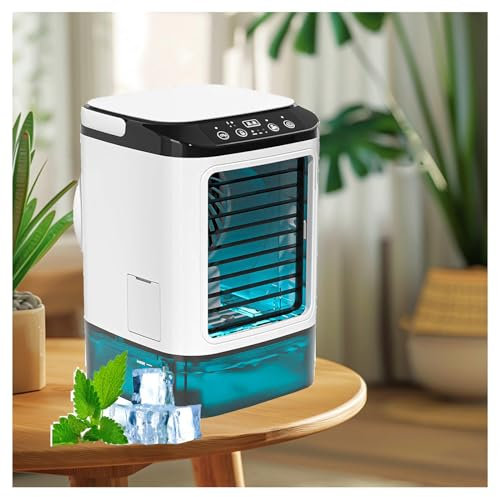 HBDSMLPL With Ice Box Ice Fan, Air Conditioner Windowless Unit with 900ML Water Tank Portable AC Car AC
