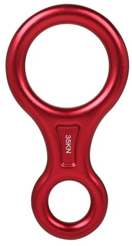 MALSSE Figura 8 de alta resistencia de 35 KN para escalada en roca y rapel, cuerda técnica, equipo de aluminio, accesorio de escalada al aire libre
