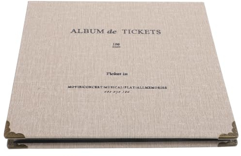 NESTINGHO Libro de Recuerdos para Entradas de Conciertos y Cine Álbum de Almacenamiento Gris de Papel Durable Talonario para Boletos Sueltos Folleto Conmemorativo Multifunción para