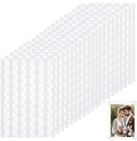 MADGININE 2040 Pcs Photo Corners Clear Self Adhesive, 20 Sheets Photo Corners for Scrap Book Wedding Family Albums Journal DIY Craft Picture, Edge Photostickers (Angle Side 15mm)