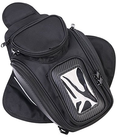 TESWNE Universal Motorcycle Tank Bag Waterproof with Strong Magnetic Gas Oil Fuel Tank Bag Magnetic Motorbike Bag for Honda Yamaha Suzuki Kawasaki