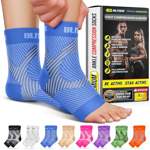 Calzini per fascite plantare con supporto per arco plantare, fascia a compressione per la cura del piede, allevia gonfiore e sperone calcaneare, supporto per caviglia, allevia il dolore velocemente,