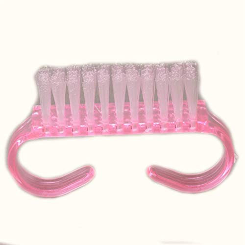 N-K Brosse de nettoyage pour ongles de qualité supérieure - Petite corne - Pour manucure et pédicure - Élimination douce de la poussière - Petits angles - Outils clairs - Design sympa