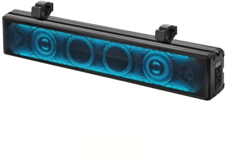purevox UTV Soundbar, 66 cm (26 tum), ATV, Soundbar, musiksynkronisering, flerfärgade ljus, SXS-ljudbar, vattentät, Bluetooth, golfvagn, ljudbar för Polaris RZR Can-Am Defender Maverick