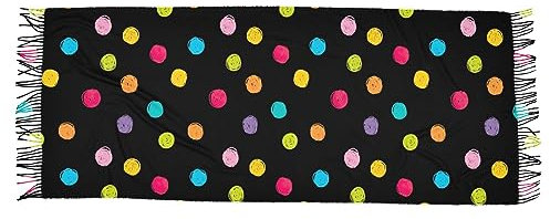 RPLIFE Crayon Polka Dots Schwarz Schals Warm Schal Damen Große Schals Schals Frauen, Buntstift Polka Dots Schwarz, Einheitsgröße