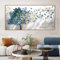KAIDAARTLH Cuadros en Lienzo Azul, Murales Abstractos Modernos, Set de Pósteres Naturalistas Flora y Fauna para Salón Dormitorio, Sin Marco(A,40x80cm)