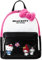 Hello Kitty Sac a Dos, Compartiments Zippés et Poches Internes pour Filles - Cadeau Enfant (Rose/Noir)