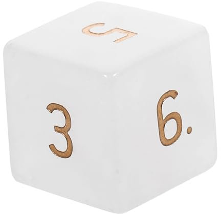 ifundom Dados De Cristal Blancos para Juegos De Mesa Dados para Enseñar Juegos Tamaño Pequeño Esquinas Redondeadas y Portátiles Ideales para Fiestas y Uso Doméstico